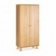 Armoire hauteur 162 cm - Coloris Hetre - 2 portes