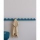 Lisse de 4 pateres double cadi - turquoise