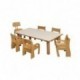 Table rectangulaire 130 x 65 x 46 cm  - T1