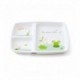 LOT DE 6 plateaux 3 compartiments - Souris verte