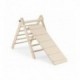 Pikko set triangle pliable pikler + toboggan/escalade - Naturel