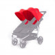 Canopy Rouge Poussette Double Baby Monsters Easy Twin 3S